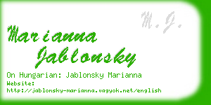 marianna jablonsky business card